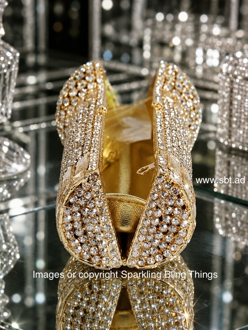 NWT Sparkling Bling Swarovski Crystal Microphone Bag Purse + Free Gift - Picture 8 of 14